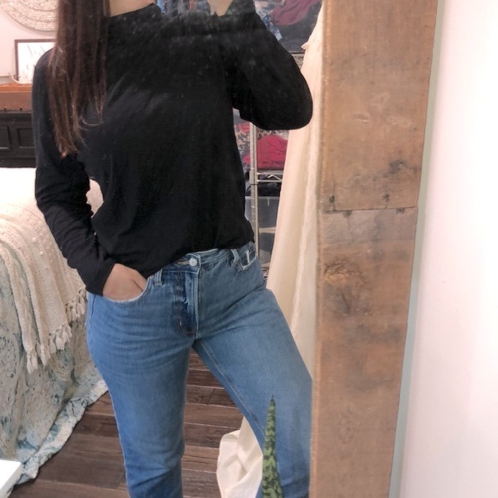 Stylus Black Knit Turtleneck Top Size Large